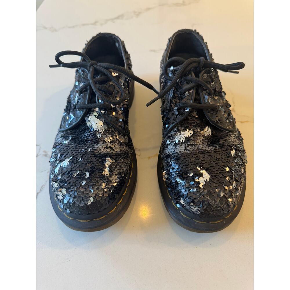 Doc Martens low top sequin lace ups